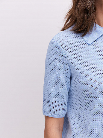 Футболка-поло с перфорацией Симоне