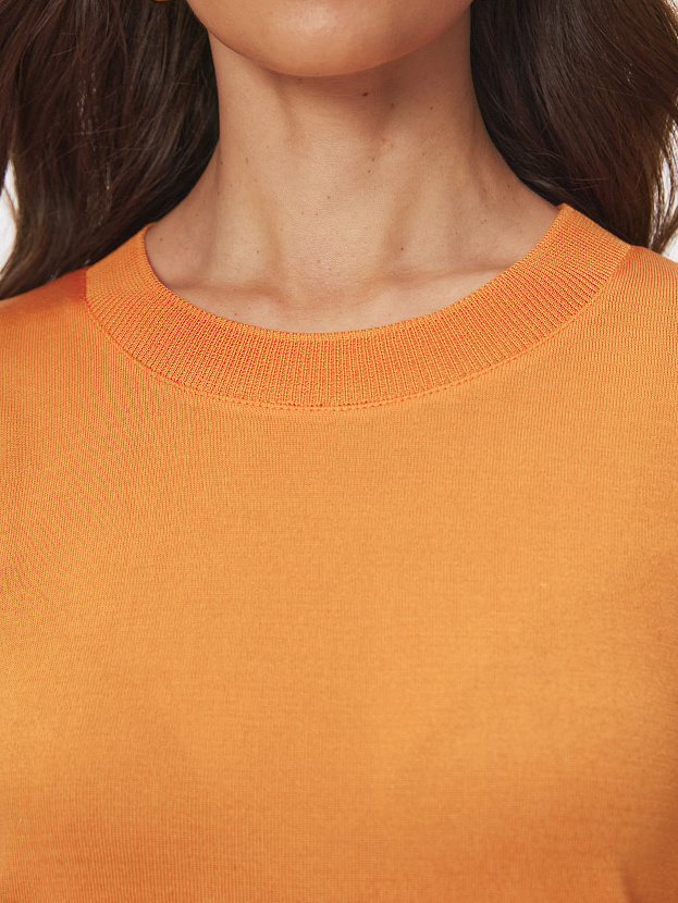 Адель джемпер (футболка) трикотажный (абрикосовый, 44-46)