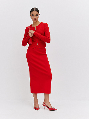 Юбка-миди с разрезом Матрикс