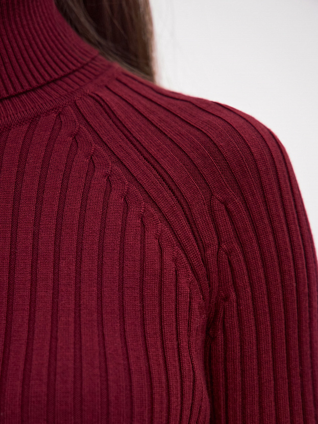 Бридж водолазка трикотажная (бордо, 44-46)