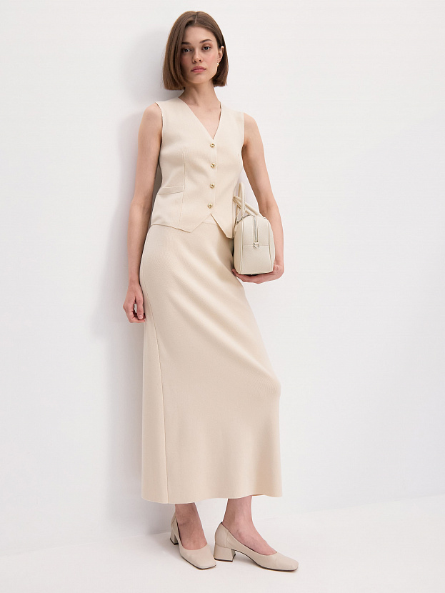 Тиффани жилет трикотажный (кремовый, 44-46)