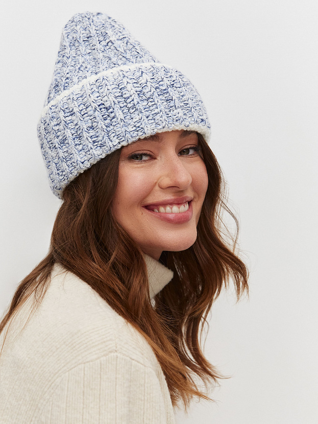 Черри шапка трикотажная (белый/сине-голубой, 56-58)