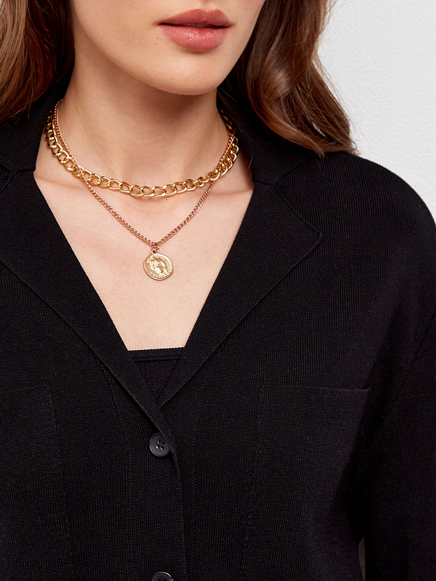 Тира кардиган трикотажный (черный, 44-46)