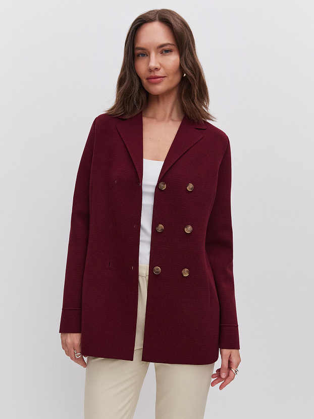 Диор жакет трикотажный (бордо, 46)