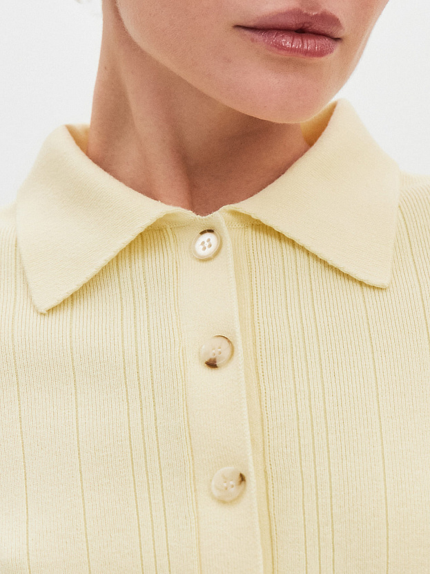 Лусио джемпер (поло) трикотажный (бледно-желтый, 44-46)