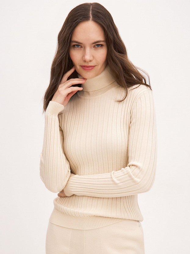 Китон водолазка трикотажная (кремовый, 44-46)