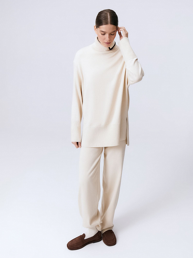 Сатурн костюм (джемпер+брюки) трикотажный (кремовый, 40-42/164-170)