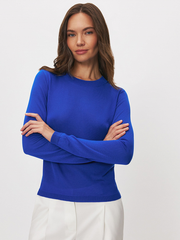 Петра джемпер (лонгслив) трикотажный (ультрамарин, 44-46)