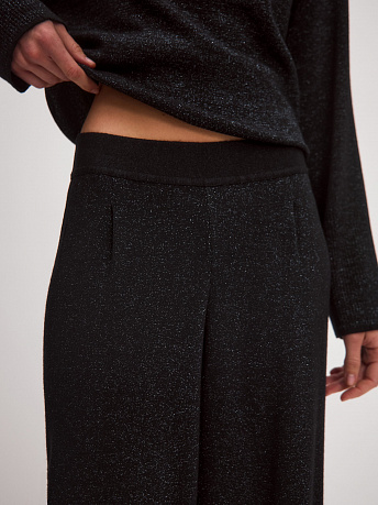 Брюки из шерсти мериноса с вискозой и люрексом Ария