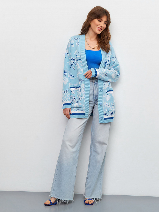 Гарда кардиган трикотажный (голубой, 44-46)