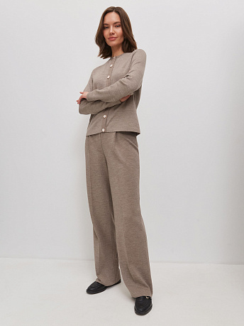 Брюки из шерсти мериноса с защипами Арно