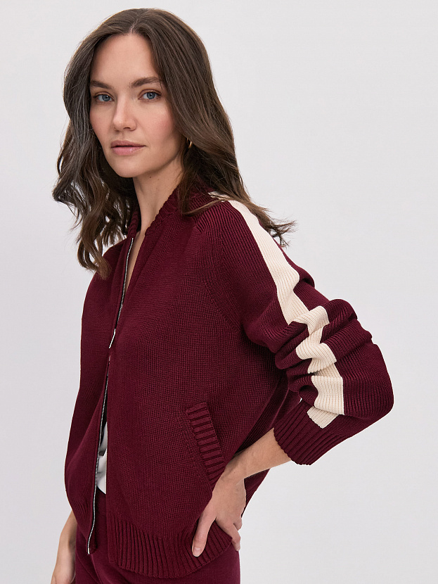 Энджел джемпер (бомбер) трикотажный (бордо, 44-46)