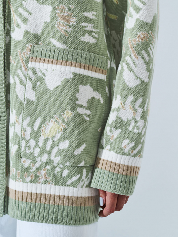 Гарда кардиган трикотажный (оливковый, 44-46)