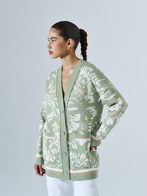 Гарда кардиган трикотажный (оливковый, 44-46)