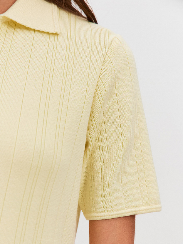 Сафари платье трикотажное (бледно-желтый, 44-46)