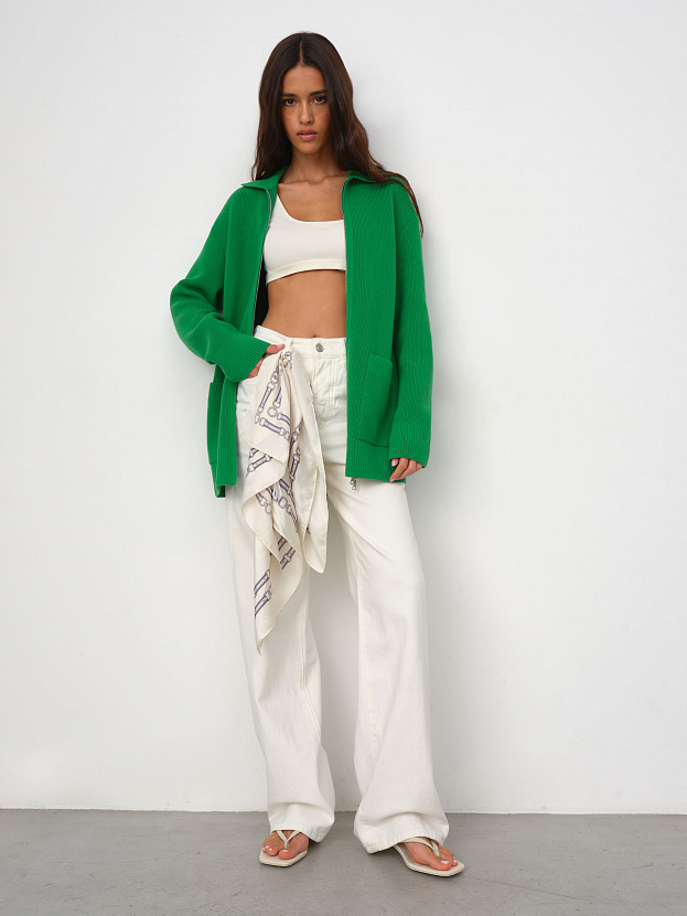 Лира кардиган трикотажный (ярко-зеленый, 44-46)