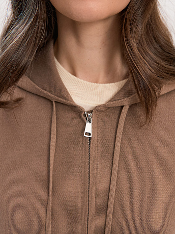 Бомбер из хлопка с капюшоном Паула