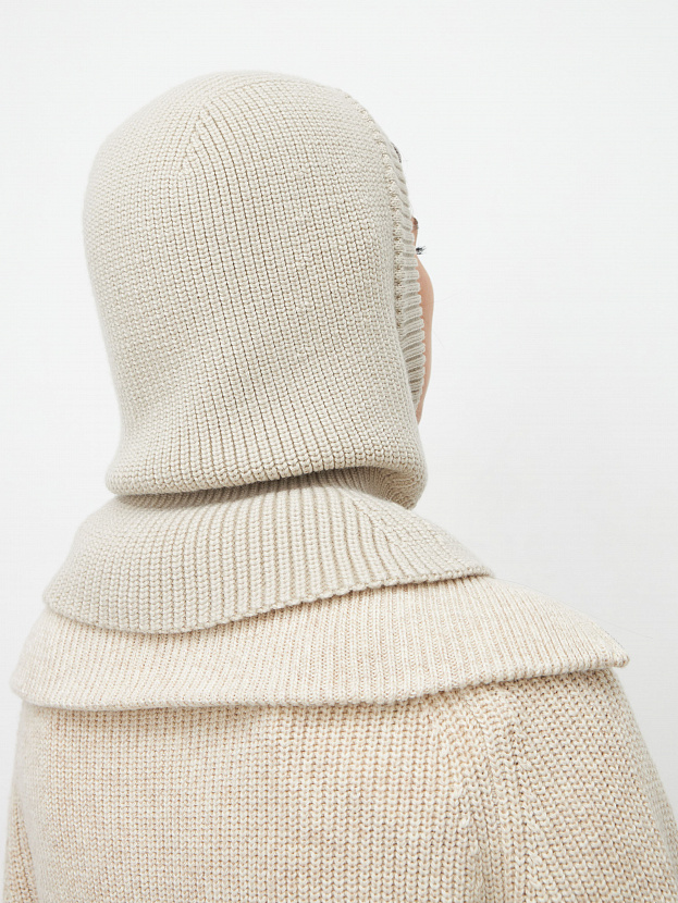 Экрю капор трикотажный (светло-песочный, 56-58)
