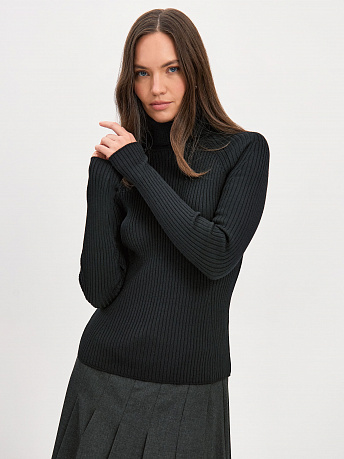 Водолазка из шерсти мериноса и вискозы Инди