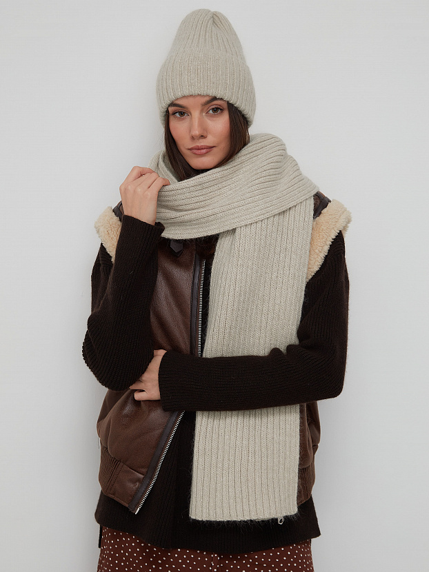 Нуга шапка трикотажная (песочный, 56-58)