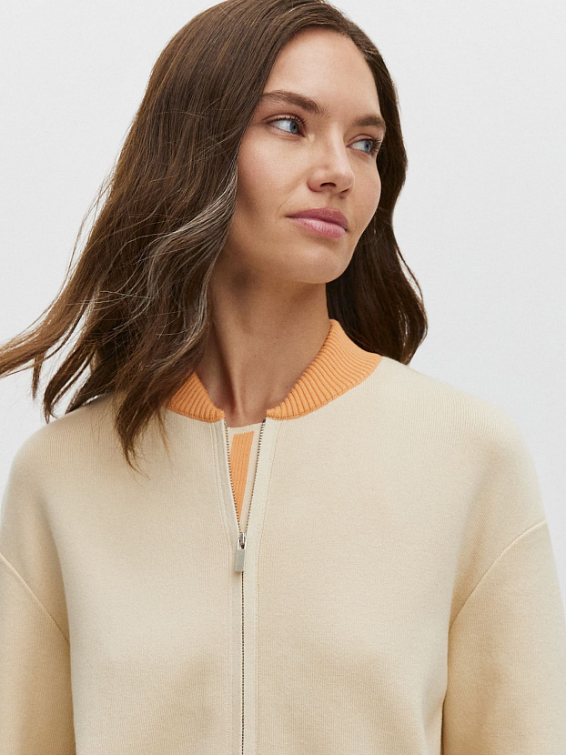 Сиетл джемпер (бомбер) трикотажный (кремовый, 44-46)