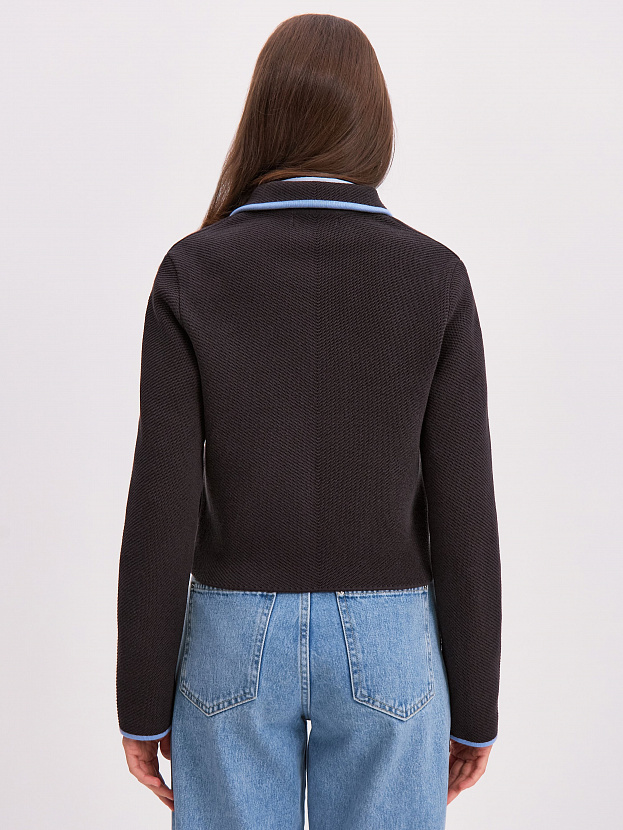 Элира жакет трикотажный (темно-коричневый, 44-46)