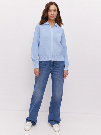 Бомбер из хлопка с отложным воротником Гранд