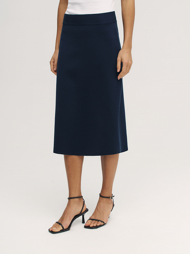 Моне юбка трикотажная (темно-синий, 46)