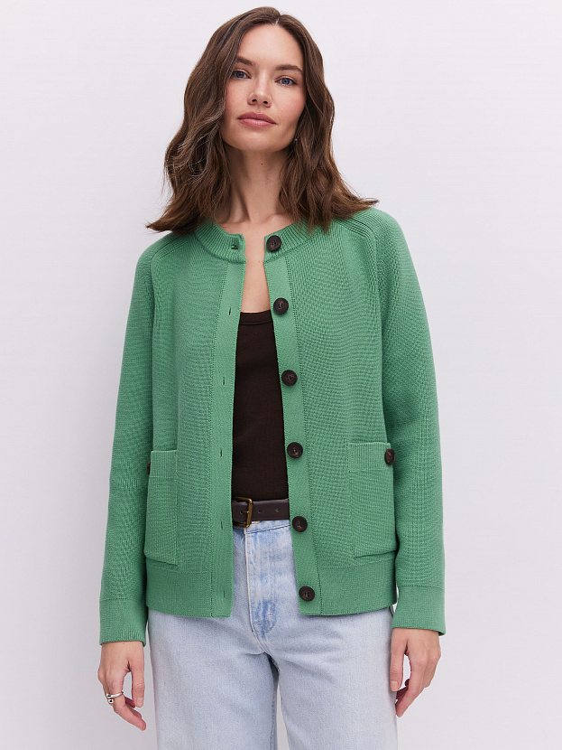 Джейн кардиган трикотажный (зеленый, 44-46)