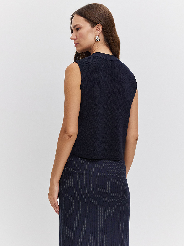 Вита жилет трикотажный (т.синий, 44-46)