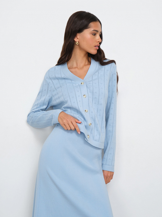 Джеси кардиган трикотажный (голубой, 46)