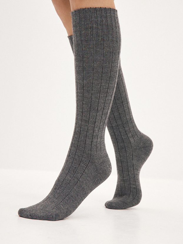 Гольфы трикотажные Степ (т.серый меланж, 36-40)