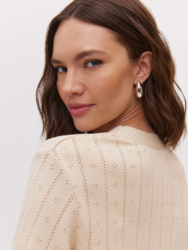 Джеси кардиган трикотажный (кремовый, 46)