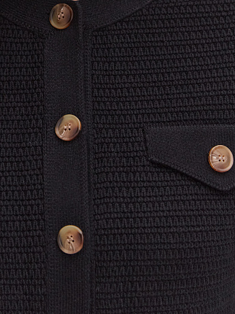 Жакет из хлопка с фактурным вязанием Шарм