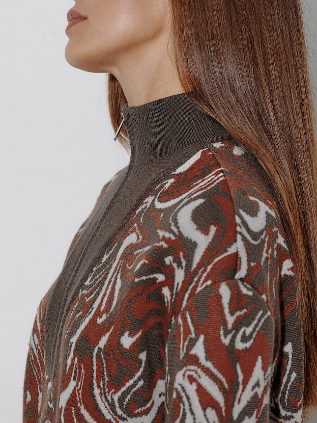 Грация джемпер трикотажный (кофейный, 44-46)