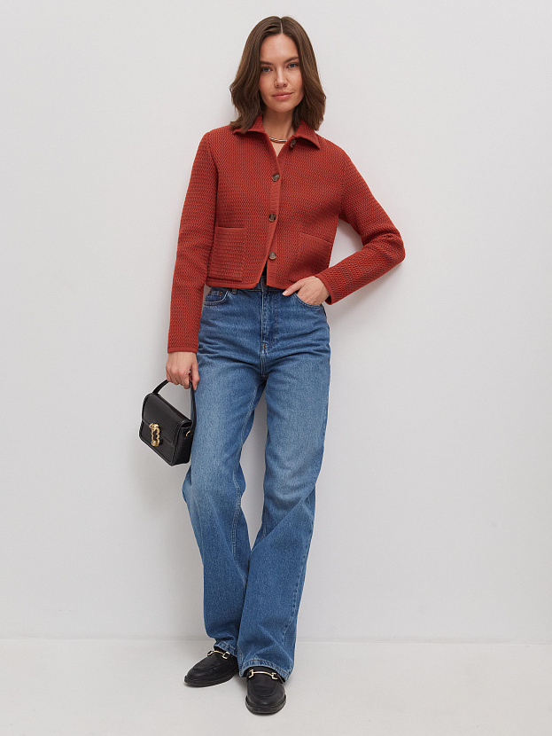 Селена жакет трикотажный (темно-оранжевый, 46)