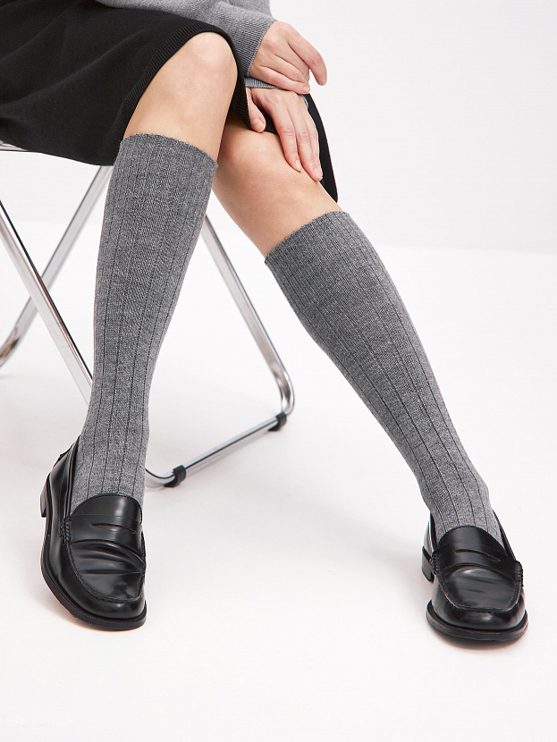 Гольфы трикотажные Степ (серый меланж, 36-40)