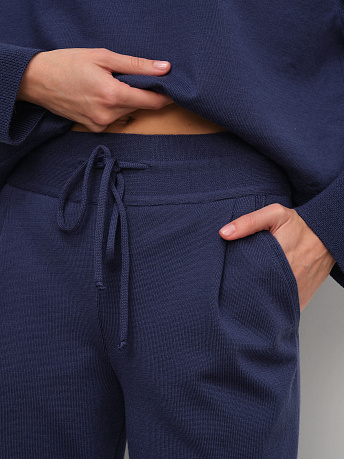 Брюки багги с шерстью мериноса с карманами Вест