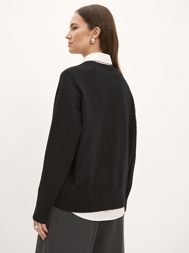 Сеул джемпер трикотажный (черный, 44-46)