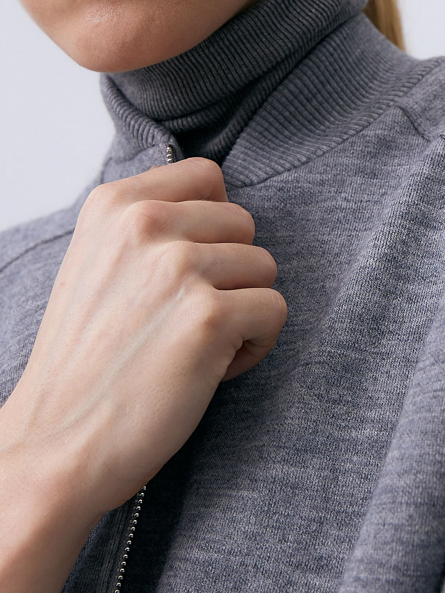 Арте кардиган (бомбер) трикотажный (серый меланж, 44-46)