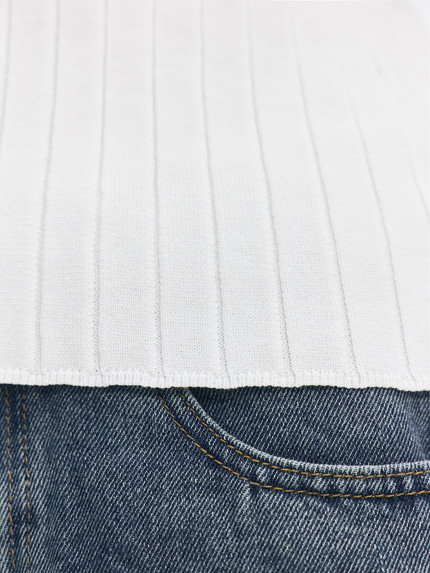 Вега джемпер (поло) трикотажный (белый, 44-46)