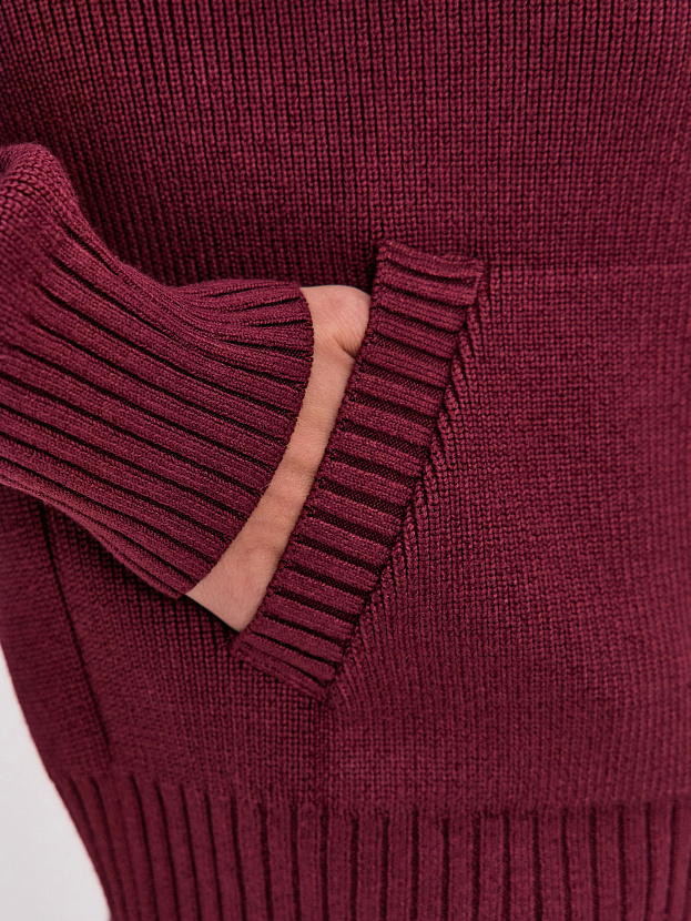 Честер джемпер (бомбер) трикотажный (бургунди, 44-46)