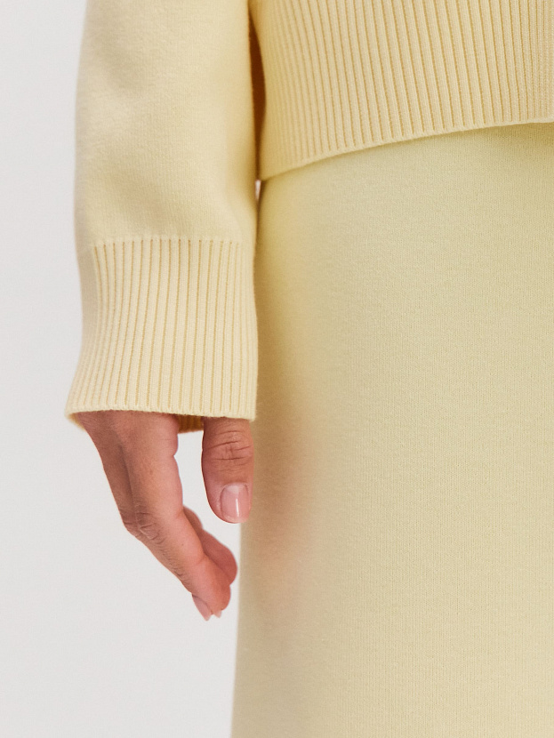 Сиетл джемпер (бомбер) трикотажный (бледно-желтый, 44-46)