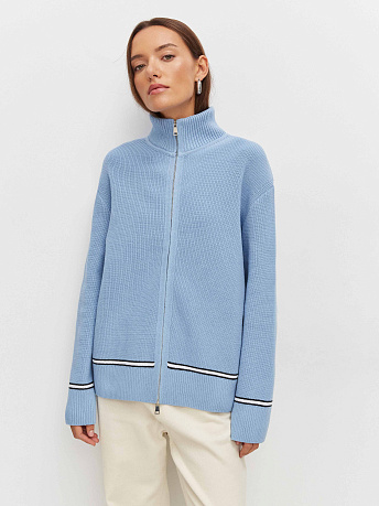 Джемпер из хлопка с акцентной полоской Бельгия