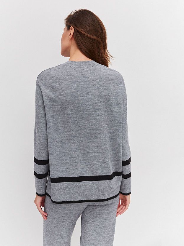 Стрит джемпер трикотажный (серый меланж, 44-46)