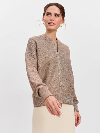 Бомбер из хлопка с пайетками Рио