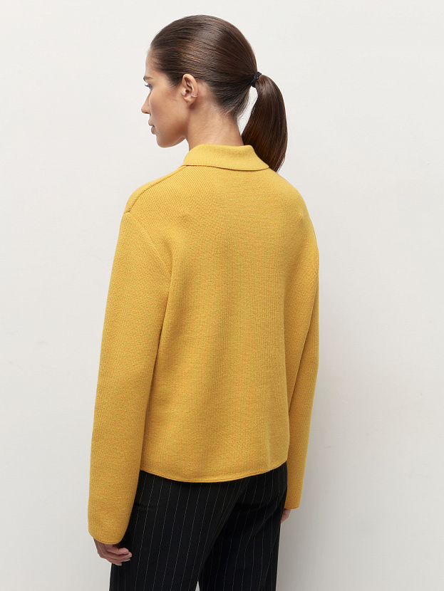 Крафт джемпер трикотажный (охра, 44-46)