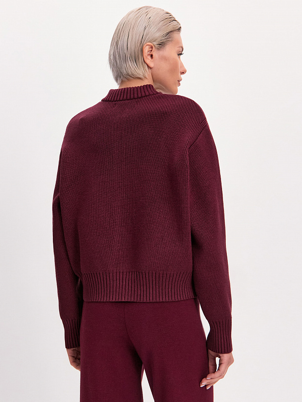 Честер джемпер (бомбер) трикотажный (бургунди, 44-46)