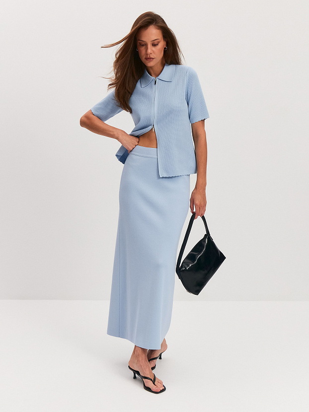 Равена жакет трикотажный (голубой, 44-46)