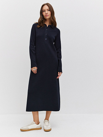 Платье-поло из хлопка и вискозы Сатори